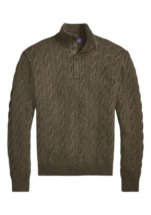 Ralph Lauren Purple Label cable-knit high-neck sweater - Brown