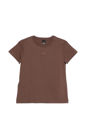 PINKO logo-embroidered T-shirt - Brown