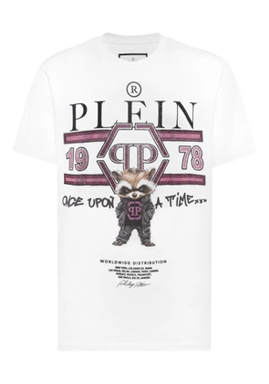 Philipp Plein raccoon-print round neck T-shirt - White