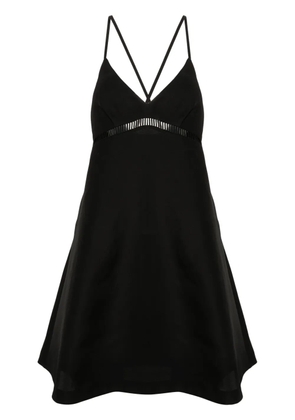 sacai faille flared midi dress - Black