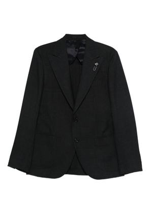 Lardini checked button jacket - Blue