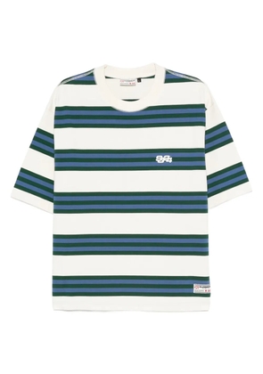 SUMMER GAMES striped organic cotton T-shirt - Neutrals