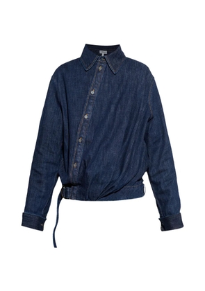 LOEWE button-fastening belted shirt - Blue