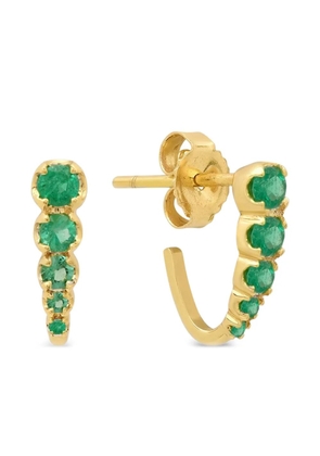 Jennifer Meyer medium Graduated Edith emerald earrings - Gold