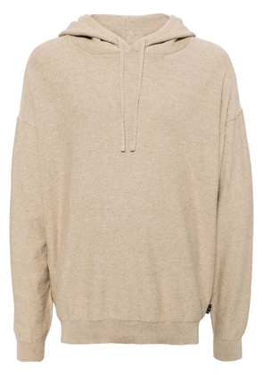IRO ribbed-edge knitted hoodie - Neutrals