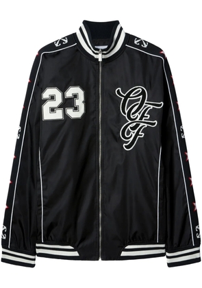 Off-White varsity-patch bomber jacket - Black