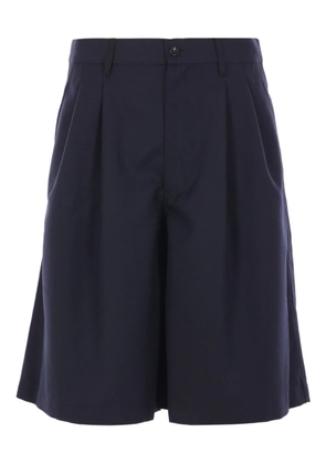 Comme Des Garçons Shirt double pleats darted shorts - Blue