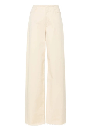 MM6 Maison Margiela distressed wide-leg trousers - Yellow