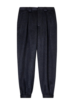 Giorgio Armani ribbed cuffed trousers - Blue