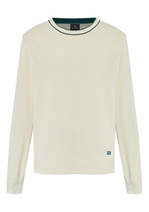 PS Paul Smith ribbed-knit crew-neck sweater - Neutrals