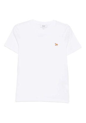 Maison Kitsuné fox-embroidered T-shirt - White