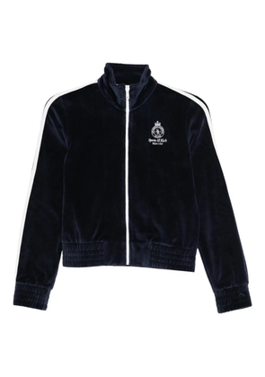 Sporty & Rich sleeve-stripe zipped sweatshirt - Blue