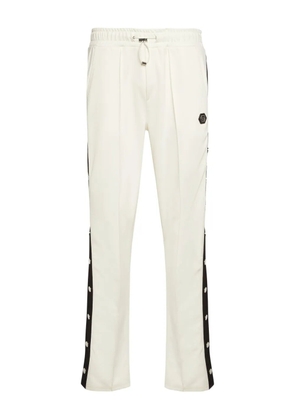 Philipp Plein button-fastening side-stripe track pants - Neutrals