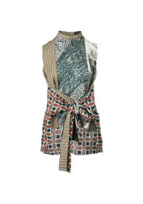 Biyan geometric-pattern top - Brown