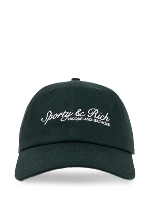Sporty & Rich logo-embroidered beanie hat - Green