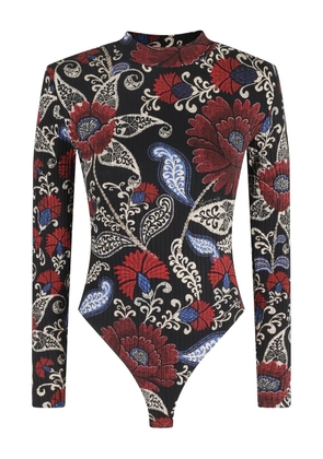 FARM Rio floral high-neck top - Black