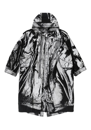 Jean Paul Gaultier Trompe-print parka - Grey