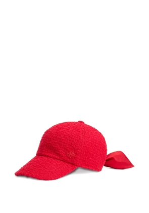 Patou bow tweed baseball cap - Red