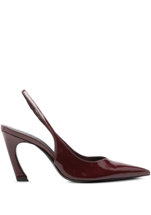 Schutz 90mm pointed-toe slingback pumps - Red