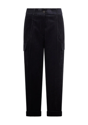 Peserico corduroy-effect trousers - Black
