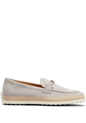 Tod's leather loafers - Grey