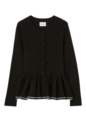 Claudie Pierlot ribbed-knit peplum cardigan - Black