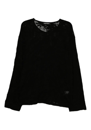OUR LEGACY floral-jacquard U-neck top - Black