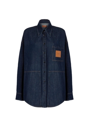 Missoni logo-patch chest-pocket shirt - Blue