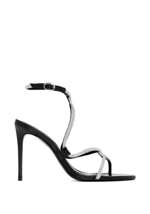 Schutz 100mm crystal-embellished heeled sandals - Black