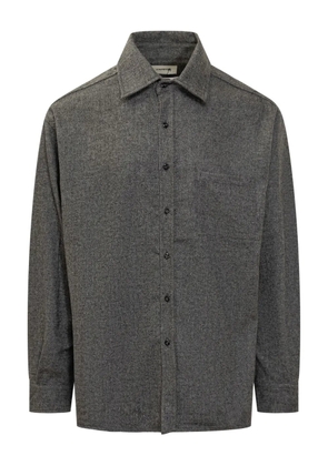 A Paper Kid herringbone long-sleeve shirt - Grey