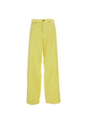 Haikure five-pockets wide-leg trousers - Yellow
