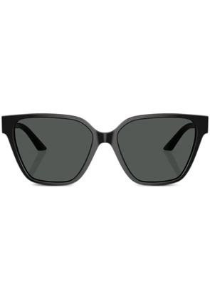 Versace Eyewear Greca strass butterfly-frame sunglasses - Black