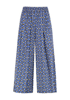 Weekend Max Mara geometric-print cropped trousers - Blue
