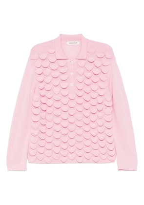 Namacheko bird feather polo shirt - Pink