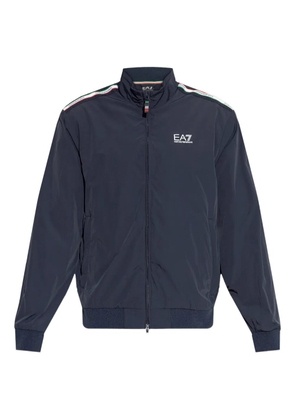 Ea7 Emporio Armani zip-fastening striped jacket - Blue