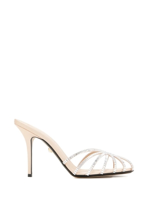 Alevì Emily crystal-embellished heeled sandals - Neutrals