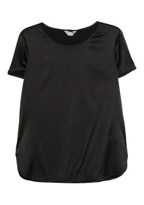 Max Mara satin short-sleeve top - Black