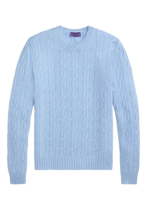 Ralph Lauren Purple Label crew-neck cable-knit jumper - Blue