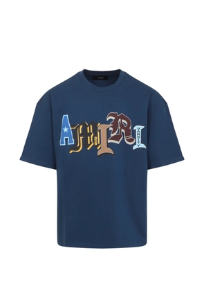 AMIRI logo-appliqué T-shirt - Blue
