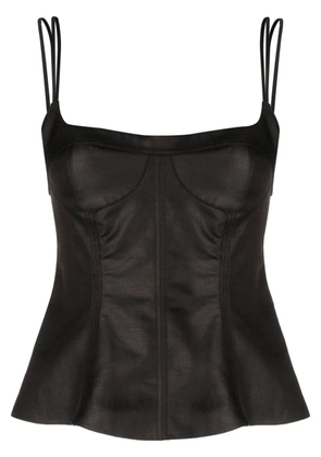 Stella McCartney corset-style peplum tank top - Black