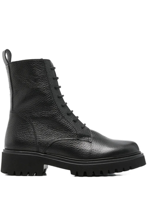 Evaluna leather lace-up boots - Black