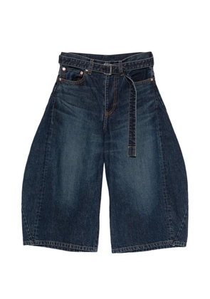 sacai belt denim trousers - Blue