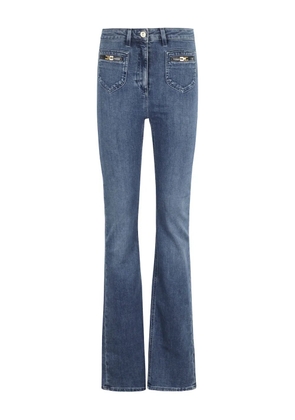 Elisabetta Franchi cotton-blend flared jeans - Blue