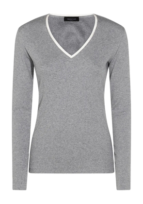 Fabiana Filippi V-neck long-sleeve top - Grey