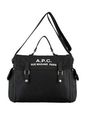 A.P.C. logo-print laptop bag - Black