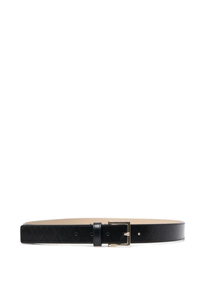 HUGO diamod-pattern leather belt - Black