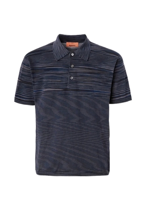 Missoni striped-pattern polo shirt - Blue