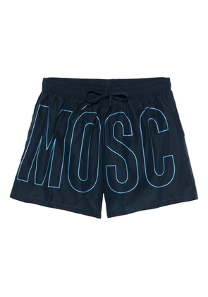 Moschino logo-print swim shorts - Blue