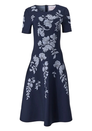 Carolina Herrera floral jacquard dress - Blue