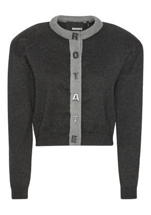 ROTATE BIRGER CHRISTENSEN logo-lettering cardigan - Grey